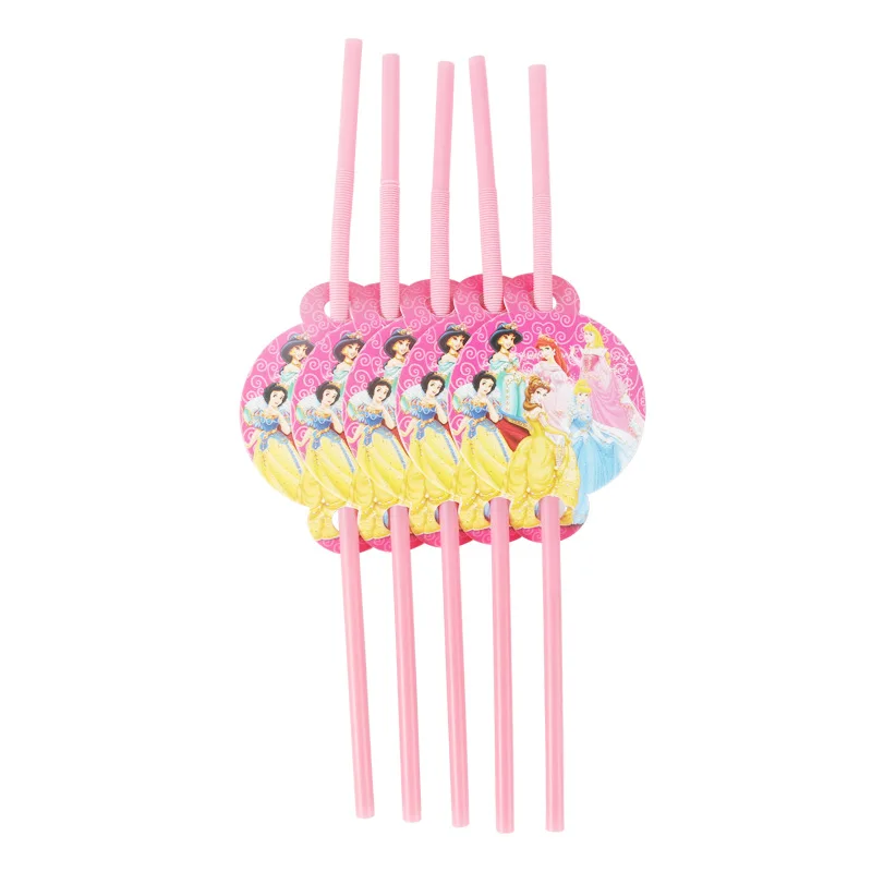 Straw 10pcs 1 X Принцесса София/Аврора/Белоснежка/Эльза/Анна, кекс, топперы, юбка ручной работы украшение торта, подарок на день рождения для девочки - Цвет: Straw 10pcs