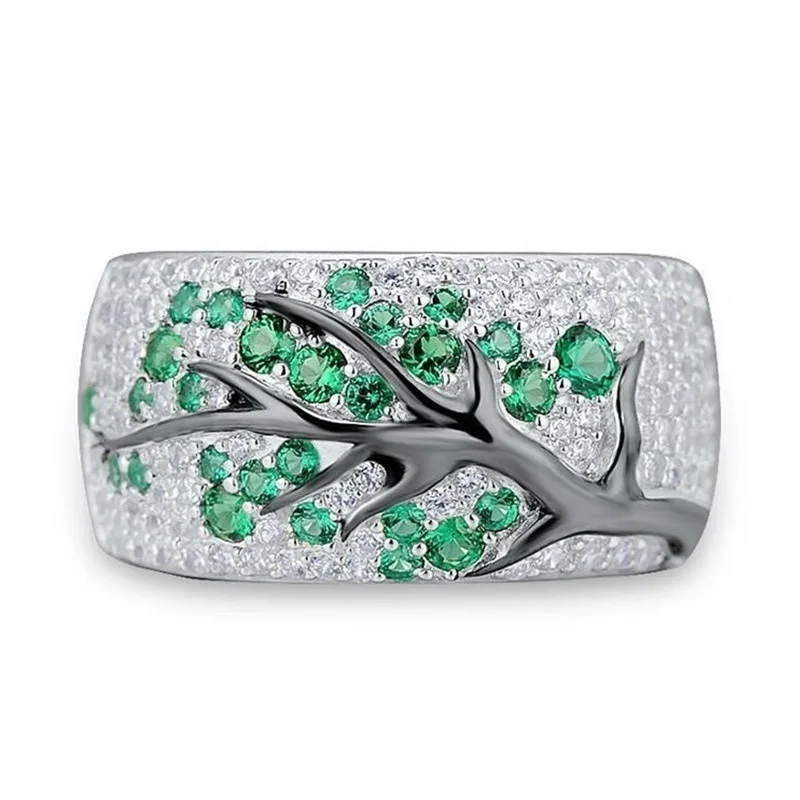 

New fashion jewelry glamour fashion gilt color separation creative zircon rings set elegant beautiful plum rings