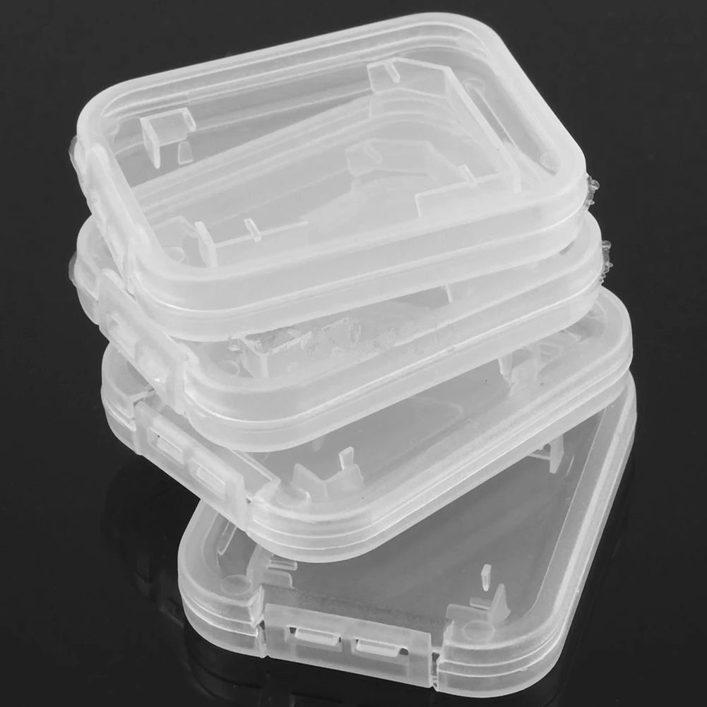 10Pcs Portable Lightweight Clear Standard SD SDHC Memory Card Anti-lost Case Storage Holder Box | Компьютеры и офис
