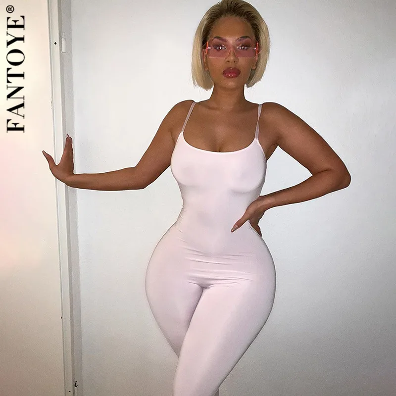 ФАНТОЙ Кежуал Комбинезон на тонких бретелях с высокой талией для женщин, сексуальный комбинезон с длинным рукавом, облегающий, эластичный, новый женский комбинезон.