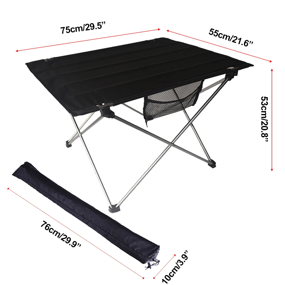 Складной стол HooRu легкий пляжный складной для рыбалки пешего туризма с сумкой