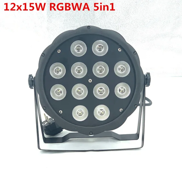 12x15W RGBWA 5in1 Светодиодный Par 7x12 Вт 12x18 Вт плоский SlimPar RGBWA УФ свет 6in1 светодиодный ди-Джея с новой уникальной технологией рассеивания света, сценический dmx; сезон лето; Licht светодиодный par светодиодный прожектор - Цвет: 12x15W RGBWA 5in1