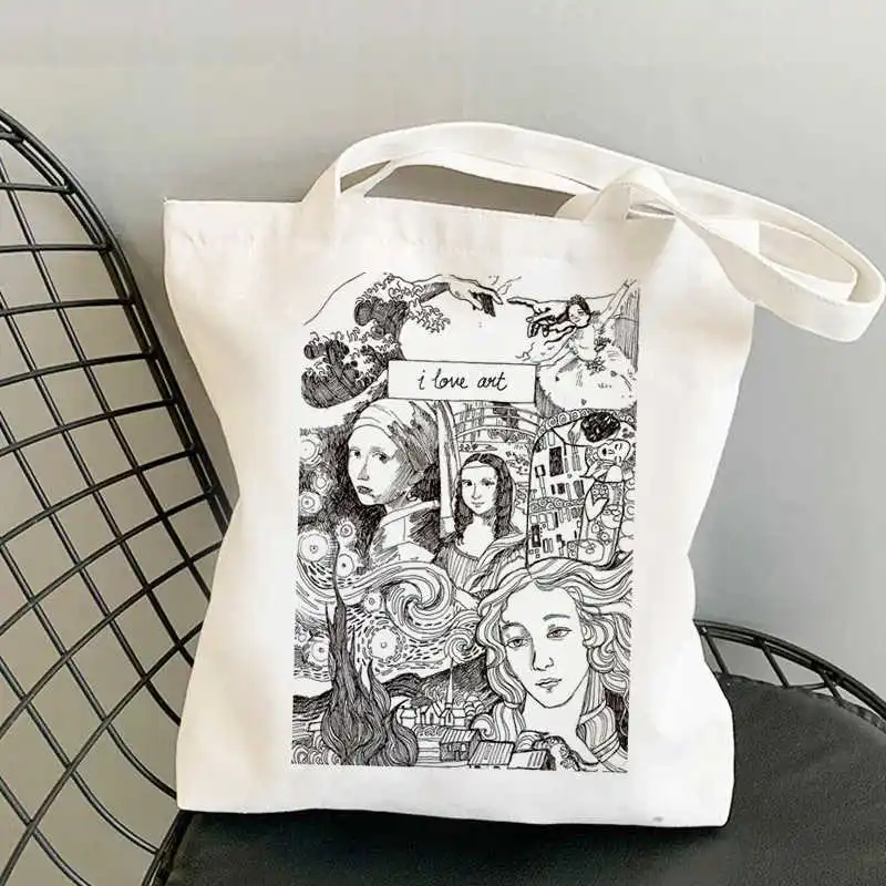 

Van Gogh shopping bag canvas bolsas de tela bolsa bolso bag jute woven grab