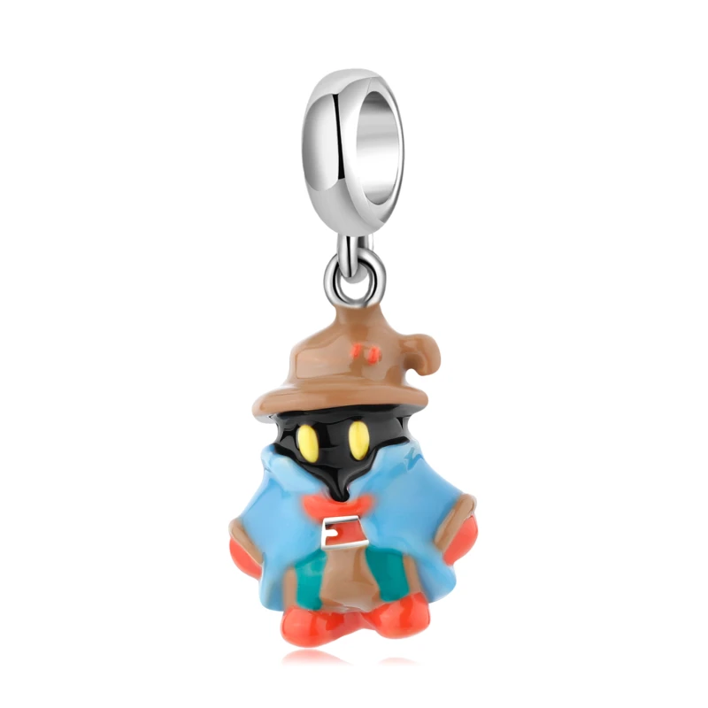 

Animal Kingdom Chivalry Bat Pendant 925 Sterling Silver Handmade Enamel Beads Charms for LUNARIEEN Original DIY Bracelet Jewelry