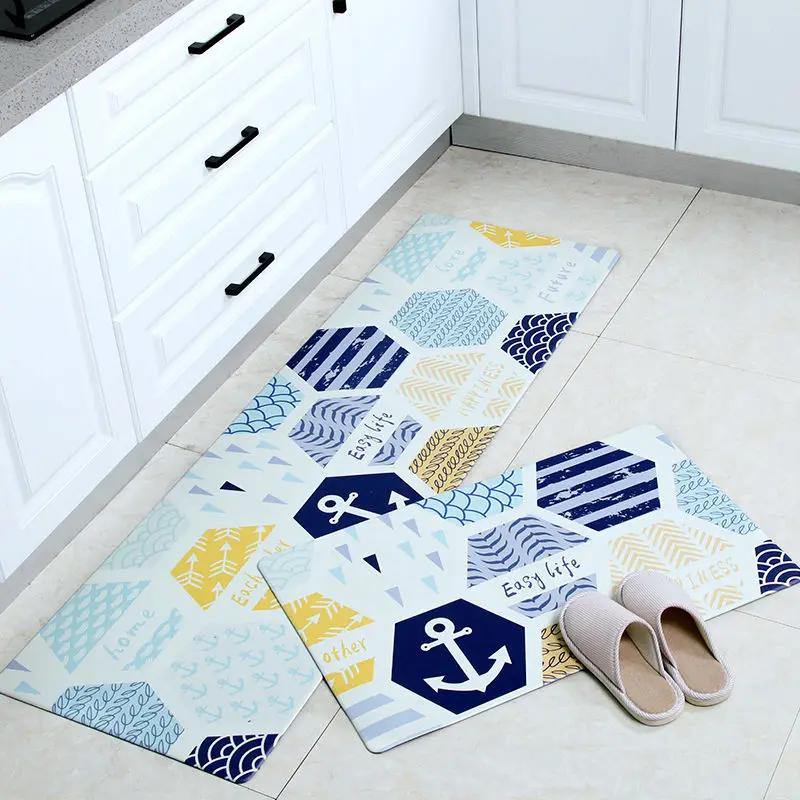 

Kitchen floor mats non-slip modern area carpet living room balcony bathroom printed carpet door mat corridor geometric bathroom