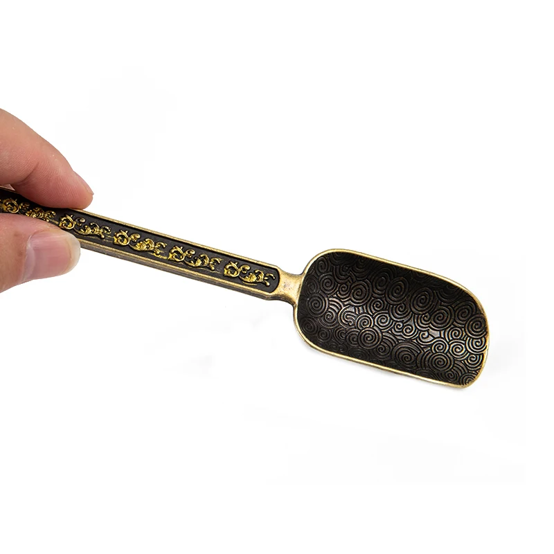 

Retro Chinese Tea Spoons Copper Tea Scoop Spoon Tea Leaves Chinese Kongfu Tea Accessories Tool