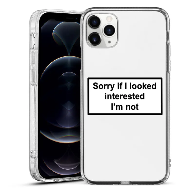 

Sorry if l Say Sorry a lot Soft Alphabet Cover For iPhone XS MAX XR 12 11 Pro Max SE 7 8 Your Nudes Are Safe With Me Phone Case