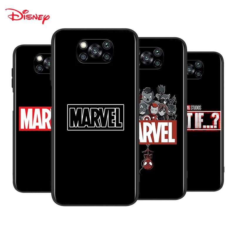 

Marvel Logo For Xiaomi Poco X3 NFC M2 X2 F2 F3 C3 M3 F1 Pro Mi Play Mix 3 A3 A2 A1 6 5 Lite Soft Phone Case