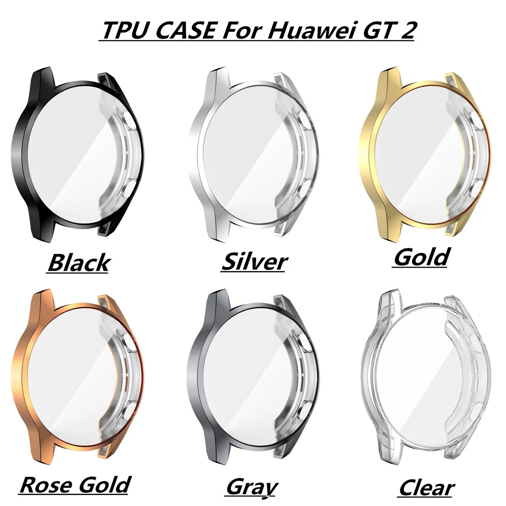 

Soft Case for Huawei Watch 3/Pro Cover GT 2 46mm 42mm 2e Screen Protector Shell for Honor Magic 2 Tpu Lightweight Bumper