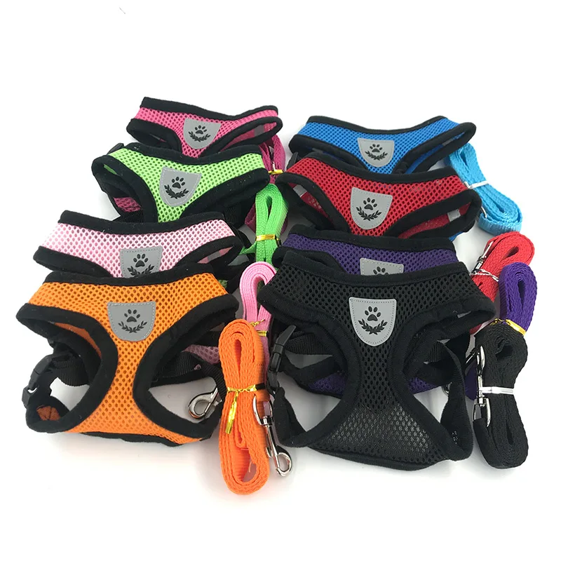 Новая дышащая маленькая шлейка для собаки домашнего животного и поводка