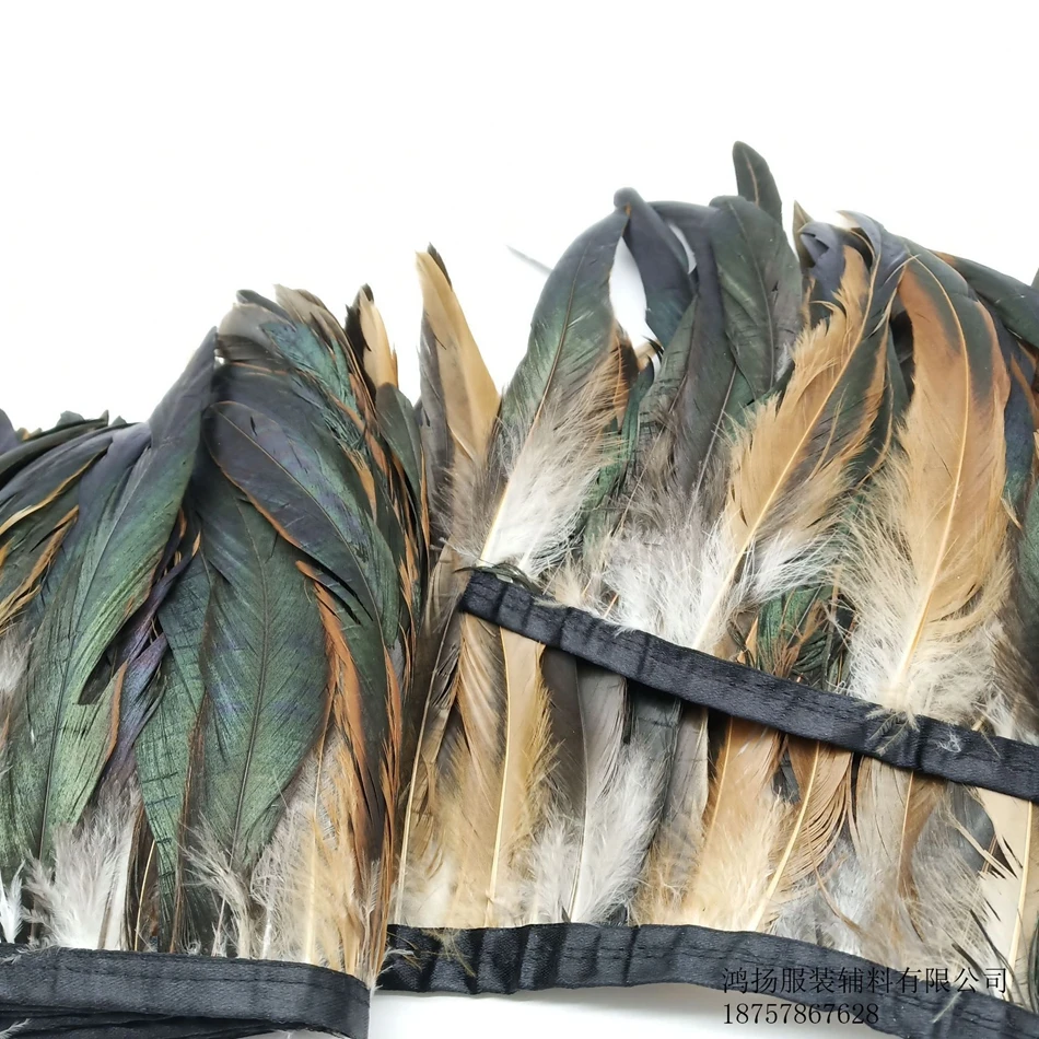 1 ярд натуральные петухи перья отделка бахромой ручная работа сделай сам перо для