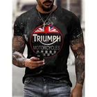 Мужская футболка с 3D-графикой Triumph, Повседневная футболка большого размера в стиле Харадзюку, лето 2021