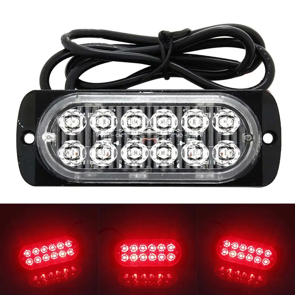 12V 24V 12 Светодиодный мерцающий светильник s ультра тонкий автомобильный в сборе 36