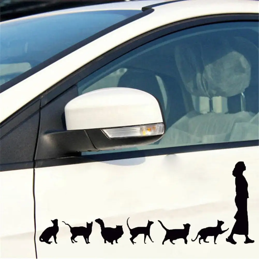 Забавные автомобильные наклейки s Cat Lady Decor на окна грузовика самоклеящиеся