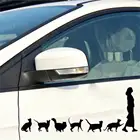 Забавные автомобильные наклейки s Cat Lady Decor, автомобильные наклейки на окна грузовика, самоклеящиеся автомобильные наклейки, автомобильные аксессуары