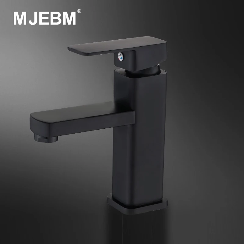 

Black Faucet Stainless Steel Paint Faucet Bathroom Basin Faucets Blacked Hot Cold Mixer Tap Single Hole