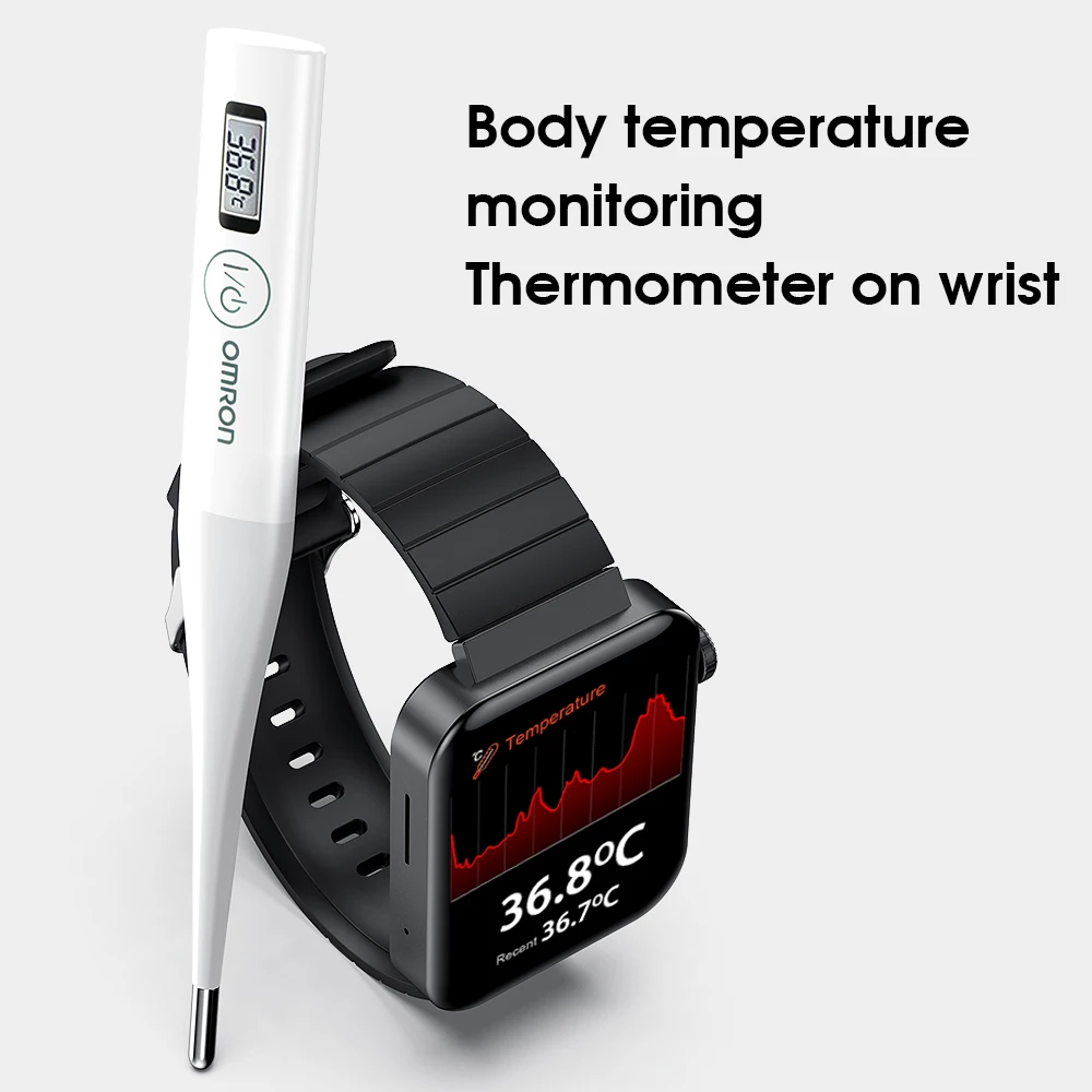 

696 M1 Smart Watch Sport Track Call Reminder ECG Temperature Heart Rate Bluetooth Call Music IP68 Waterproof Smartwatch PK W26