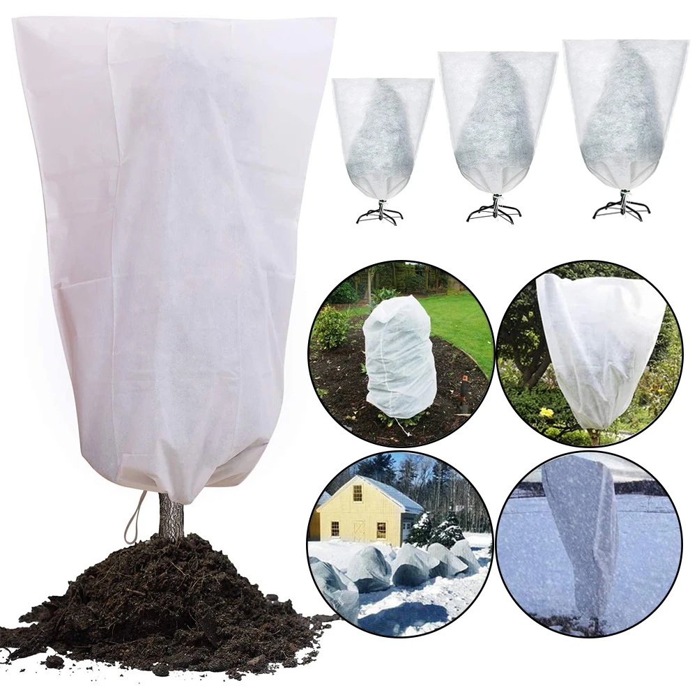 

4size Warm Worth Plant Cover Tree Shrub Plant Anti birds Winter Cover Frost Protective Bag Garden Vegetables Breathable D30