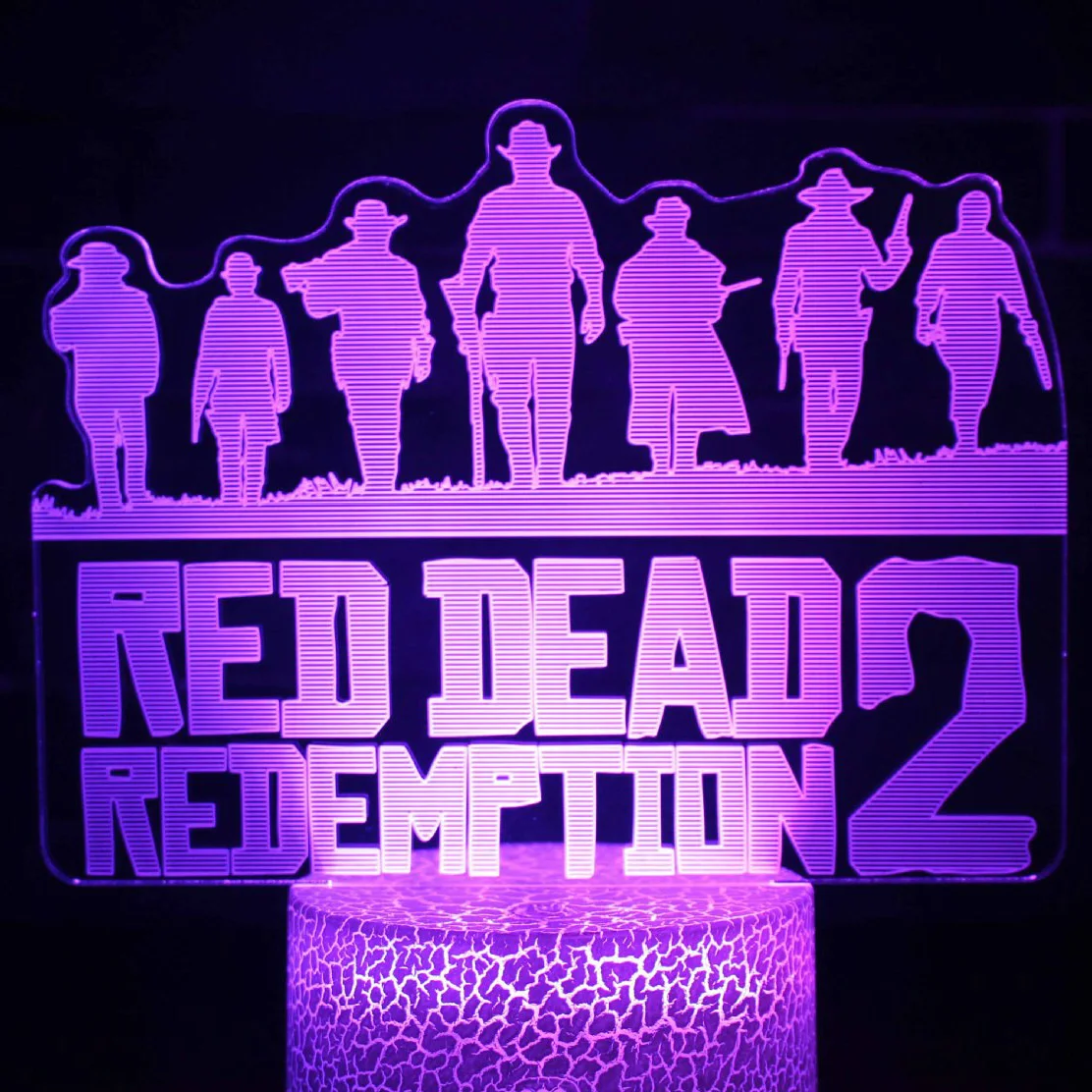 

Game Red Dead Redemption 2 Night Lamp Gift Home luminaria Dutch Van Der Linde Led Night Light Bedroom Decor Nightlight Children