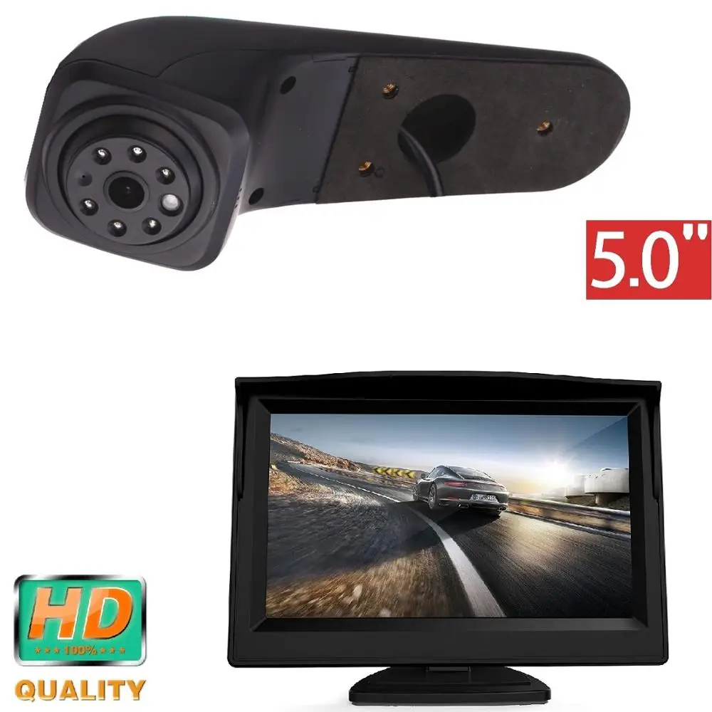 

Misayaee E9 HD 3rd Stop Brake Light Car Rear View Camera for VW Crafter Transporter 2017-2018 Night Vision + 5.0 Inch Display