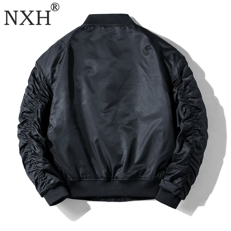 NXH Большие размеры толщиной бомбардировщик jaket Для мужчин Ma1 пилот пальто Бейсбол
