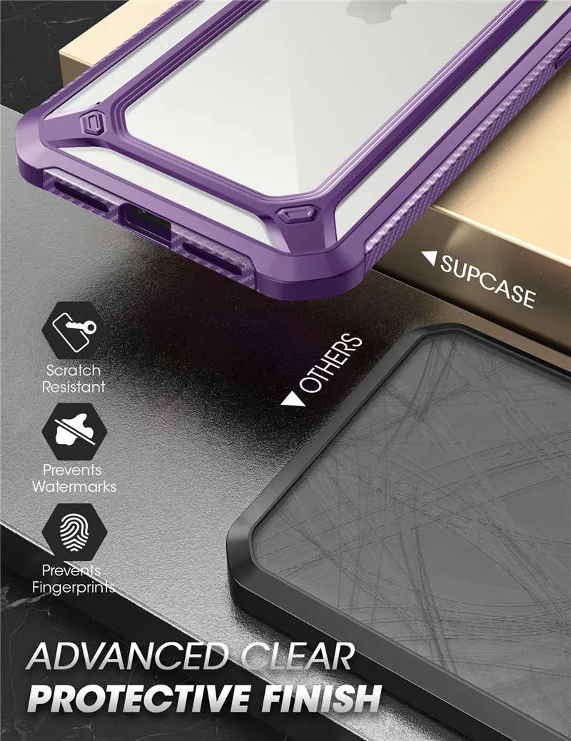 For iPhone 12 Case/12 Pro Case 6.1" (2020) SUPCASE UB EXO Series Premium Hybrid Protective Clear PC + TPU Bumper Case Back Cover pela cases