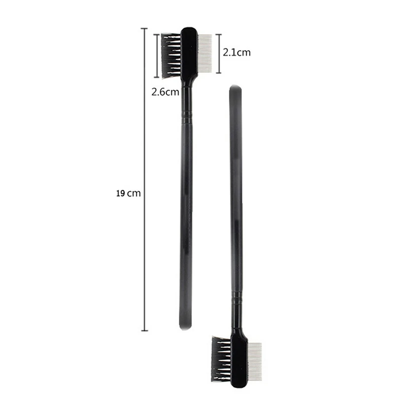 

1pc Eyelash Dual-Comb Plastic Handle Eyelash Comb Makeup Brush Eyelash Curler Cosmetic Makeup Eyelash Extension Tool