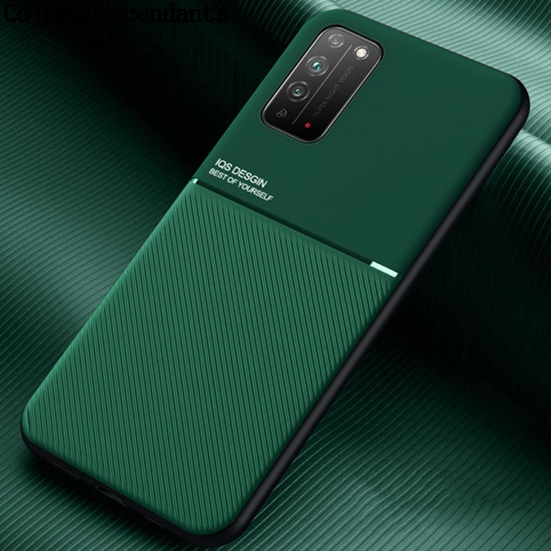Чехол для Huawei Honor X10 мягкий силиконовый армированный чехол со встроенным магнитом