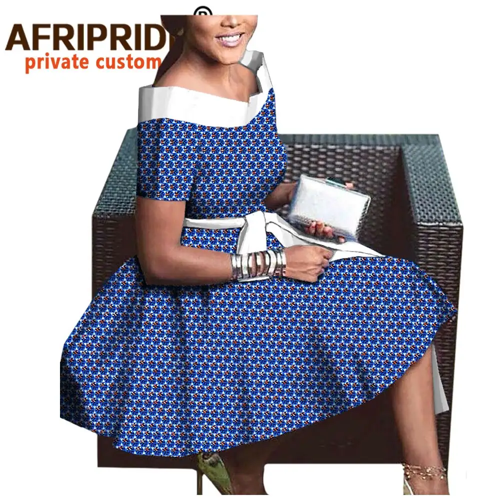 Осеннее платье для африканских женщин AFRIPRIDE индивидуальное плиссированное до