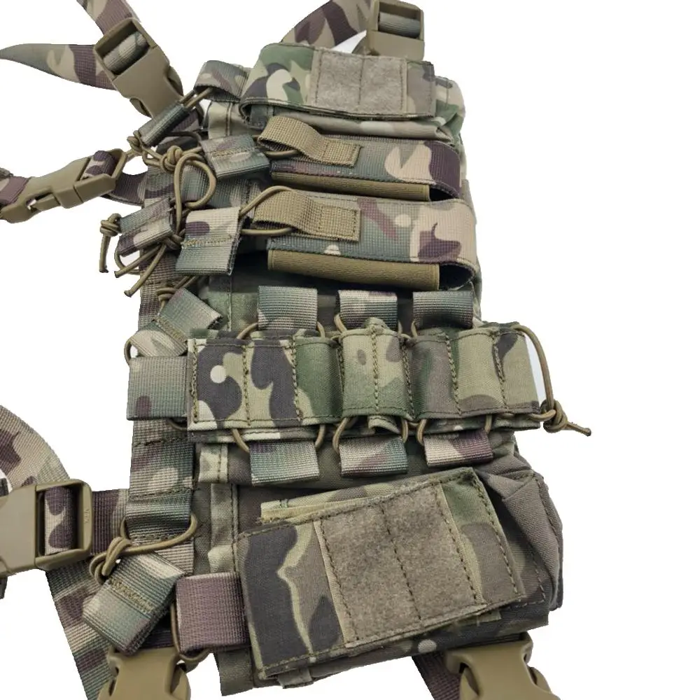 Мультикам Тактический Molle Жилет патронов нагрудная установка съемный охотничий страйкбол пейнтбол снаряжение жилет с AK 47/74 подсумок