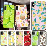 summer fruit pineapple watermelon lemon phone case cover for iphone 11 pro xs max 8 7 6 6s plus x 5s se 2020 xr case