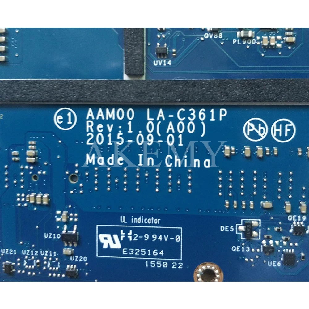 

For DELL XPS 15 9550 Laptop motherboard i5-6300HQ CPU GTX960M GPU LA-C361P Y9N5X 0Y9N5X CN-0Y9N5X DDR4