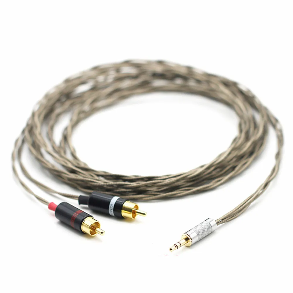DIY HIFI 3 5 мм стерео к 2 RCA Штекерный кабель Nordost Odin с посеребрением на двойной rca аудио