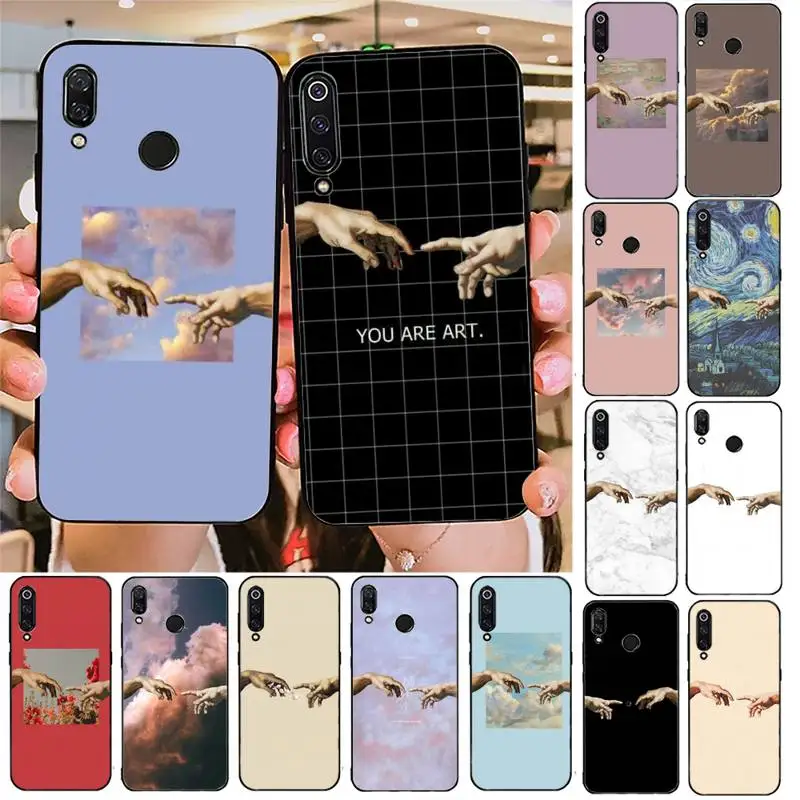 

TOPLBPCS The Creation of Adam Renaissance paintin phone Case For Redmi note 8Pro 8T 9 Redmi note 6pro 7 7A 6 6A 8 5plus