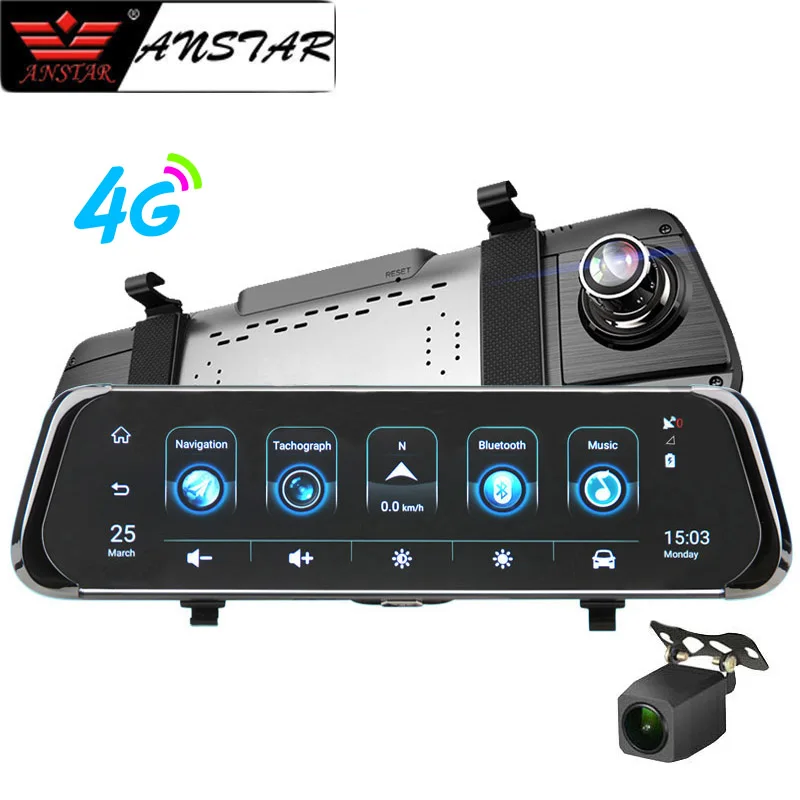 Anstar 1" 4G Автомобильное зеркало заднего вида DVR Android 5,1 WiFi ADAS gps HD 1080P видео рекордер видеорегистратор авто регистратор автомобильная камера