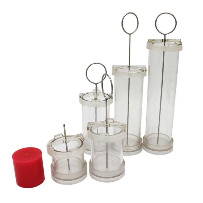 DIY Ручная свеча прессформа цилиндрическая PC сырье делая воск цилиндр формы