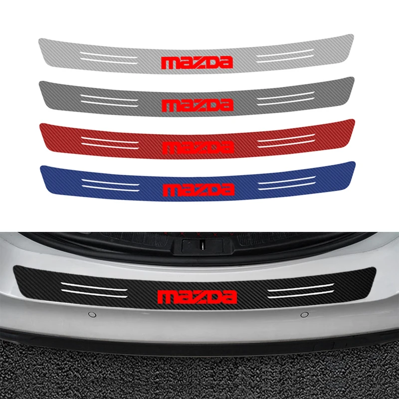 Автомобильная Водонепроницаемая 3D наклейка на задний бампер из углеродного