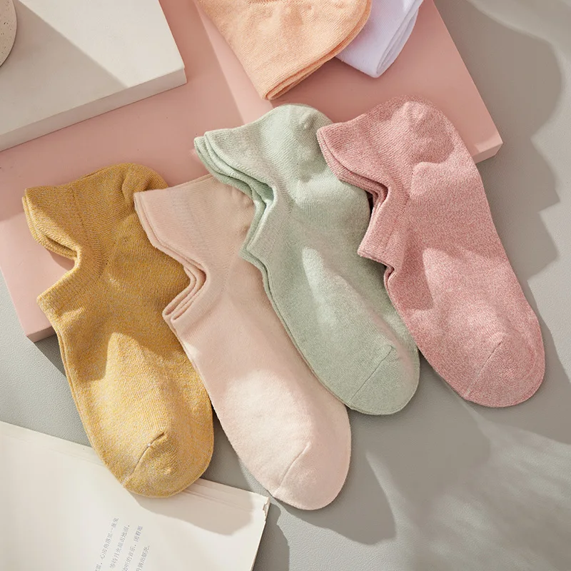 

3pairs/lot Cotton Summer Women Solid color short socks thin Comfortable Breathable Soft Support Brace low cut socks 8 colors