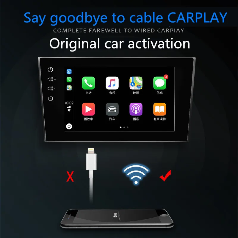 Apple Carplay адаптер Коробка проводной изменение беспроводной Зеркало Ссылка Модуль