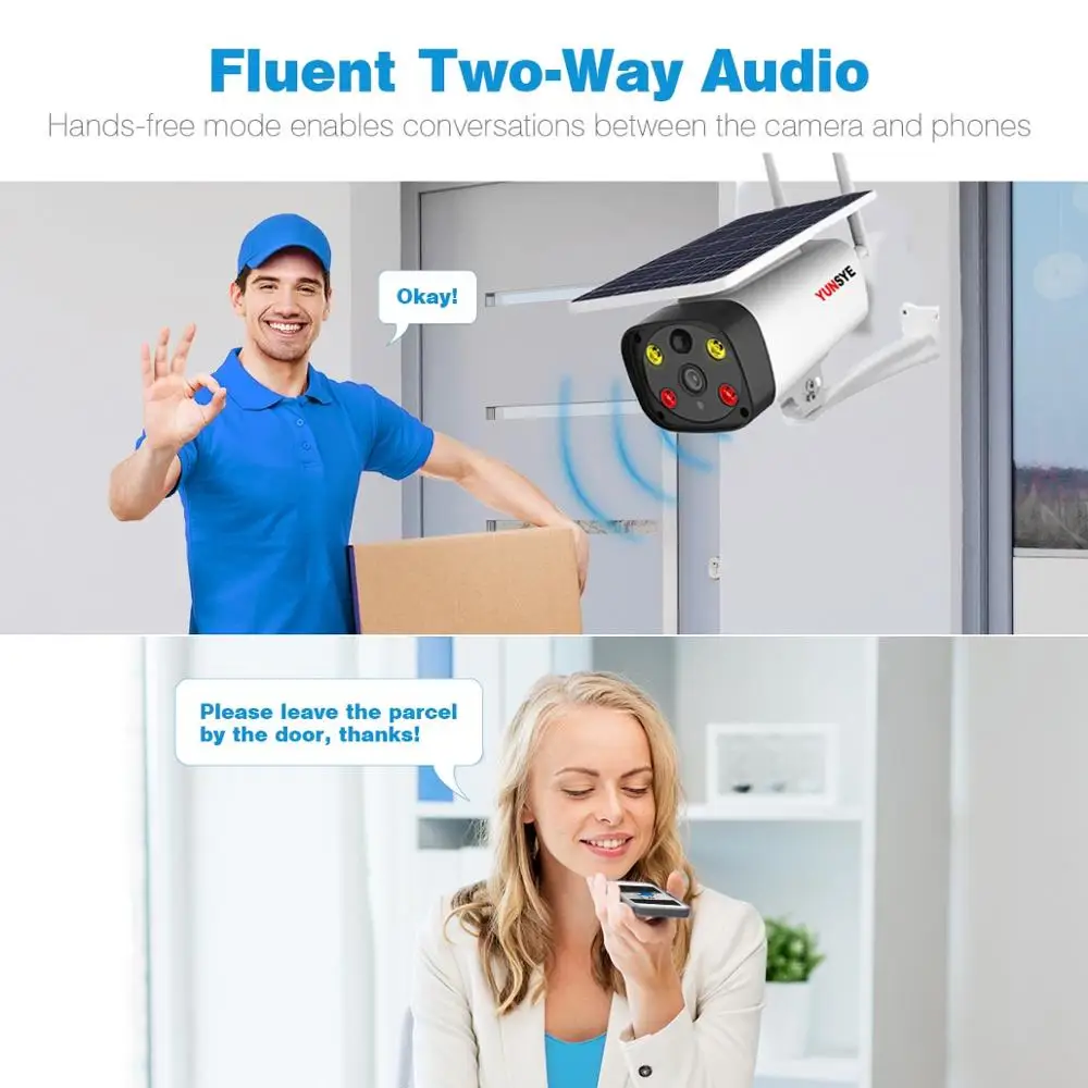 IP-камера с Wi-Fi и солнечной батареей 1080P IP67 30 м | Безопасность защита