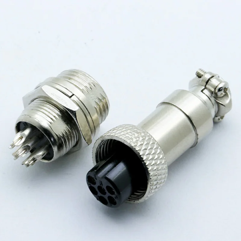 1 комплект GX12 авиационный/XLR разъем, подключение питания/передача сигнала, 2-7 контактов