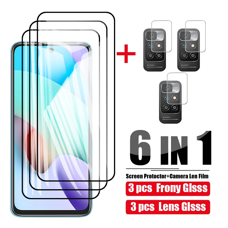 

Защитное закаленное стекло для Xiaomi Redmi 10, Защита экрана для камеры Redmi 10