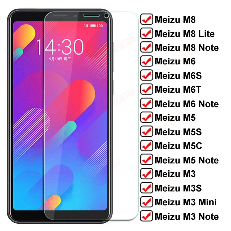 Закаленное стекло 9D для Meizu M5 M6 Note M3 mini M8 Lite Защитное экрана M3S M5S M5C M6S M6T защитная