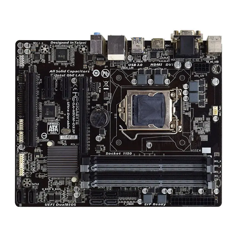 ga h97m ds3p for gigabyt lga 1150 intel h97 desktop pc motherboard ddr3 usb3 0 pci e x16 atx core i7i5i3pentiumceleron cpus free global shipping