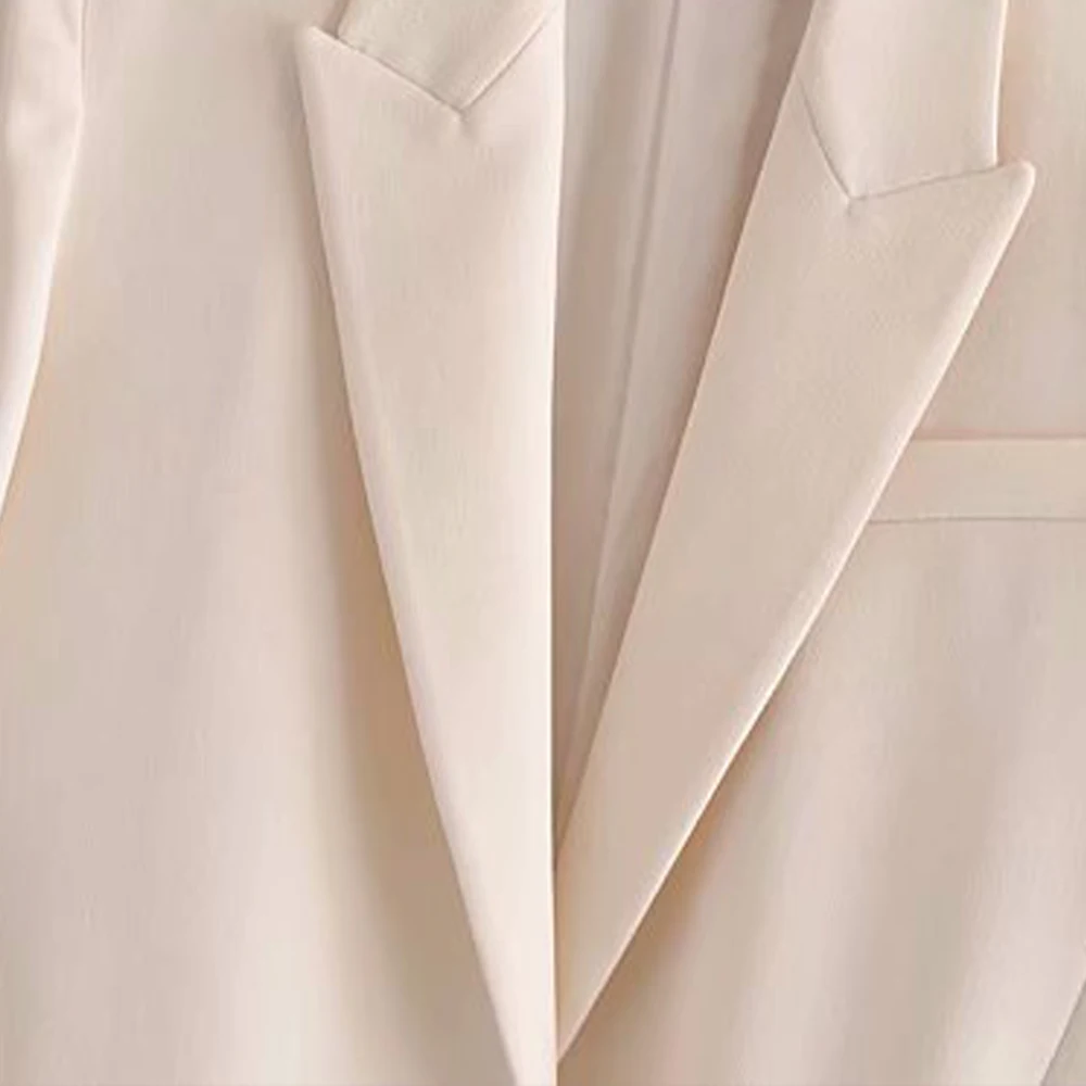 

2021 spring and autumn white leisure thin style high class design niche suit coat Long Sleeve new suits women blazer