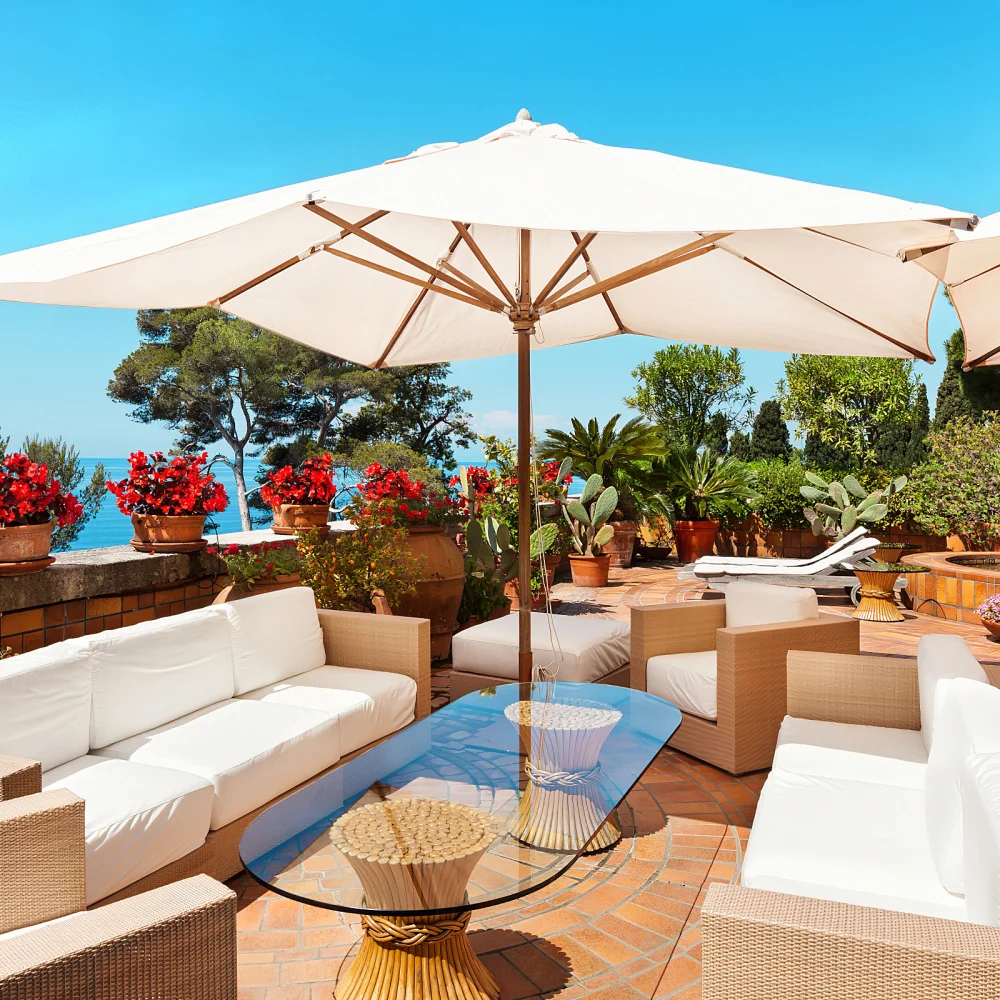 

Hemoton 3 Meters Beach Umbrella UV Protection Canopy Outdoor Umbrella Canopy without Stand (Beige)