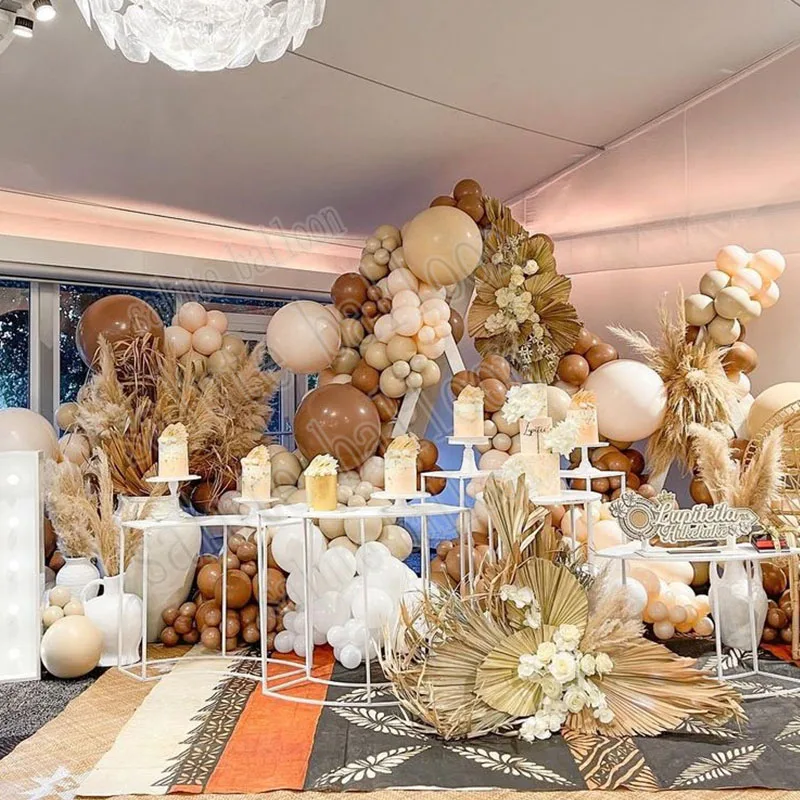 

173Pcs Balloon Decoration Holiday Party Grand Event Latex Ballon Double Apricot Decorations Event Decoration Birthday