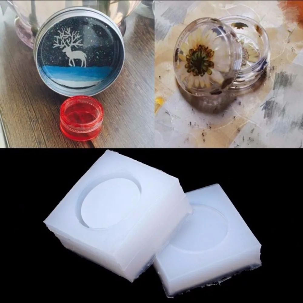 1 Набор круглая силиконовая коробка для хранения сделай сам|jewelry resin molds|resin jewelry