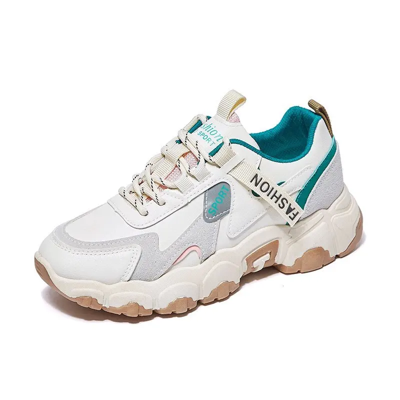 JINJIN-WW45-Sneakers женская обувь на не сужающемся книзу массивном 2020 Сезон весна Модная