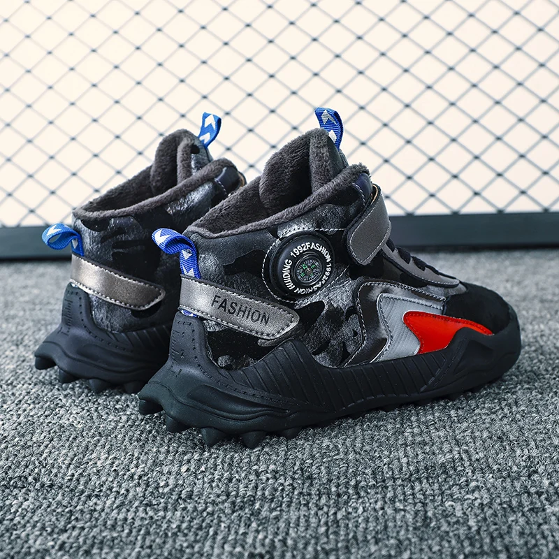 Jackshibo/Новинка Сезон осень-зима Детская обувь для прогулок Модная повседневная